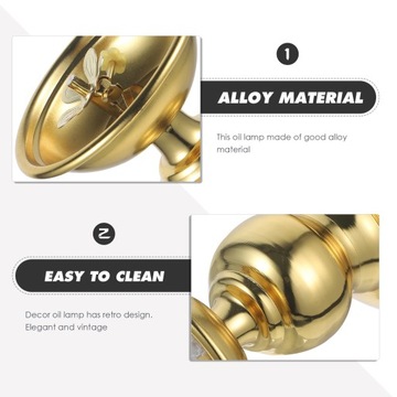 ВЫСОКАЯ МАСЛЯНАЯ ЛАМПА С ОТДЕЛКОЙ РЕТРО