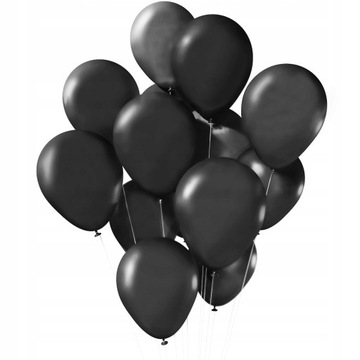 Balony czarne urodzinowe 50 szt