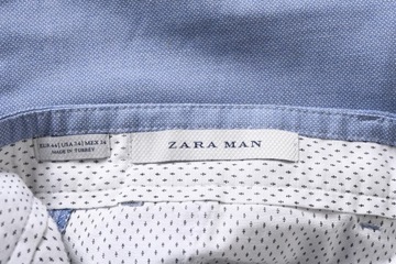 ZARA MAN błękitne spodnie męskie w melanżu slim 44