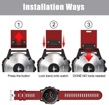 BORDOWY Silikonowy Pasek Garmin FENIX 5X PLUS