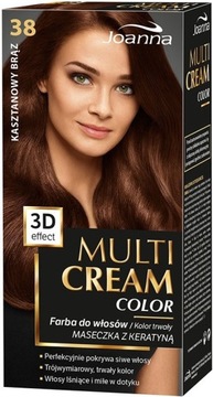 Joanna Multi Cream Efekt 3D Kasztanowy Brąz 38
