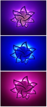 ЦВЕТОК ЛОТОСА ПОТОЛОЧНЫЙ СВЕТИЛЬНИК ЦВЕТОК ЛОТОСА 10 ЛЕПЕСТКОВ LED RGB ЦВЕТА + ПРИЛОЖЕНИЕ + ПУЛЬТ ДИСТАНЦИОННОГО УПРАВЛЕНИЯ