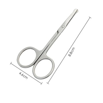 НОЖНИЦЫ ДЛЯ ВОЛОС ЗАОКРУГЛЕННЫЕ НОСА И УШЕЙ СТАЛЬНЫЕ ВОЛОСЫ