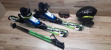SET ELAN Лыжи 90 см Ботинки 30,5 Шлем Очки Палки