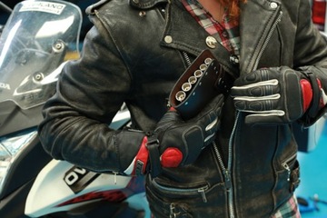 LASER Tools Набор мотоциклетных инструментов и бит в кожаном чехле, 19 шт.