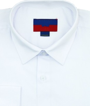 МУЖСКАЯ БЕЛАЯ ЭЛЕГАНТНАЯ РУБАШКА С ДЛИННЫМ РУКАВОМ REGULAR 40/41 E2