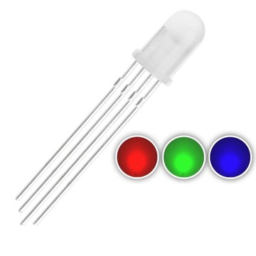 1 х 3-цветный светодиод Arduino Raspberry RGB диаметром 5 мм