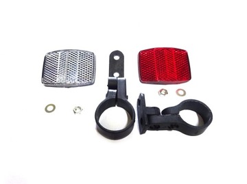 ODBLASK ROWEROWY KOMPLET P+T Z UCHWYTAMI