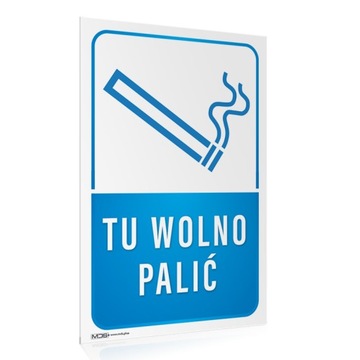 Tabliczka Tu Wolno Palić 15x22 cm
