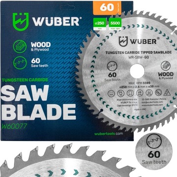 PIŁA TARCZA DO DREWNA WIDIOWA 250x30MM 60 ZĘBÓW