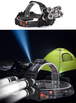 НАГОЛОВНАЯ ФАРА 5 СВЕТОДИОДНЫХ ЗУМ МОЩНАЯ ЛАМПА ОТРАЖАТЕЛЬ ВОДОНЕПРОНИЦАЕМАЯ ФАРА