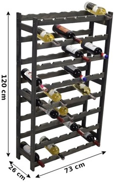 DREWNIANY REGAŁ STOJAK NA WINO 56 BUTELEK