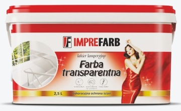 FARBA TRANSPARENTNA LAKIER LAMPERYJNY TRANSPARENTNY ŚCIENNY IMPREFARB 1 L