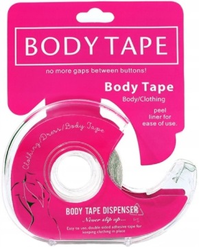 TAŚMA DWUSTRONNA DO UBRAŃ PLASTRY DO CIAŁA DEKOLTU PIERSI ROLKA BEZBARWN 5m