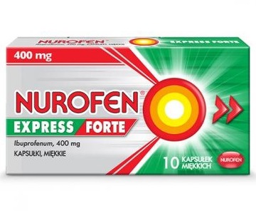 Nurofen Express Forte 10kaps. ból gorączka
