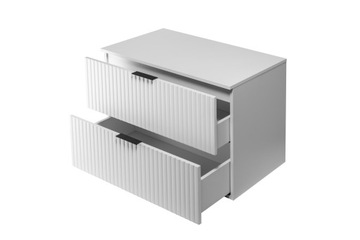 Тумба для ванной комнаты под подвесной умывальник, 100 см, Белый, Фасады МДФ С ШИФРОВКОЙ, ТОП!