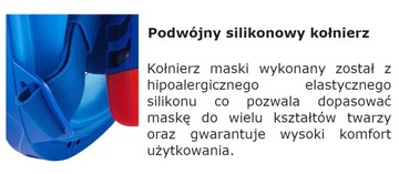 Maska do nurkowania PEŁNOTWARZOWA r.L dla dzieci