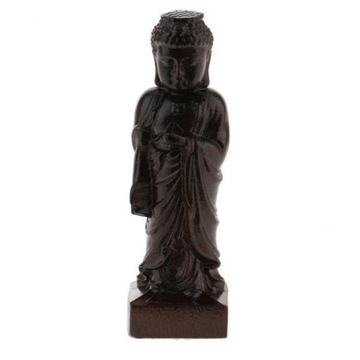 Drewniana statua Buddy Rzeźba Buddy z drewna 4 szt