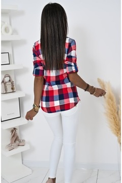 WIOSENNA CASUALOWA KOSZULA W KRATĘ NESSI! WZ.5 XL