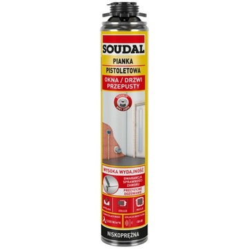 ПИСТОЛЕТ В СБОРЕ ПЕНА НИЗКОГО ДАВЛЕНИЯ 750 мл ЖЕЛТЫЙ СОУДАЛ