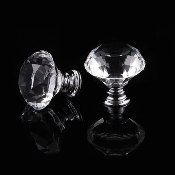 4x МЕБЕЛЬНАЯ РУЧКА КРИСТАЛЛ, ручка 30 мм КРИСТАЛЛ