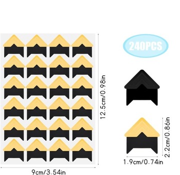 240X НАКЛЕЙКИ УГЛОВЫЕ РУЧКИ ДЛЯ ЗАЩИТНЫХ УГОЛКОВ ДЛЯ ФОТО СРАПБУКИНГА DIY