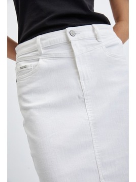 Biała spódnica jeansowa damska ORSAY