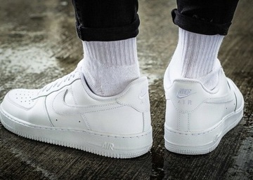 Buty Sportowe Męskie NIKE AIR FORCE 1 LOW '07 All White Całe Białe r 43