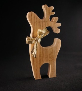 Renifer figurka | lite DREWNO 15 cm