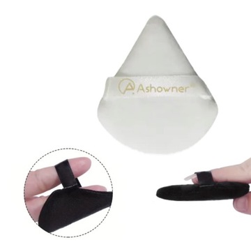 ШАЙБКА ДЛЯ МАКИЯЖНОЙ ПОРОШКИ, ТРЕУГОЛЬНАЯ, МЯГКАЯ ДЛЯ НАНЕСЕНИЯ ПОРОШКИ