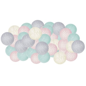 ВАТНЫЕ ШАРИКИ ЛАМПЫ СВЕТОВЫЕ ШАРЫ 50 СВЕТОДИОДНЫХ ЭЛЕКТРИЧЕСКИХ ГИРЛЯНД СВЕТЯЩАЯСЯ ЦЕПЬ