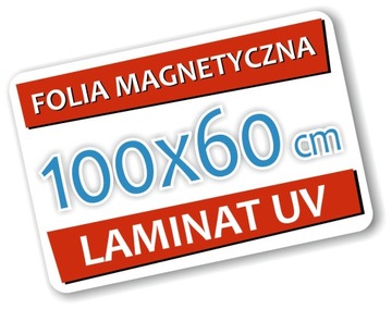 Reklama Magnetyczna 100 x 60 cm Magnes na Samochód Projekt CANVA