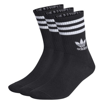 Skarpetki wysokie adidas Crew Socks Originals 3 pary paski czarne 34-36