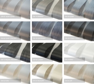 Внутренние рулонные шторы день-ночь в кассете с АЛЮМИНИЕВЫМИ направляющими, тип С