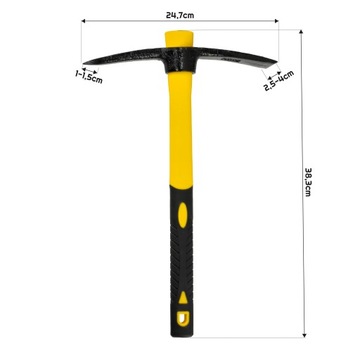 Садовая кирка, 400 г, закаленная, МАЛЕНЬКАЯ, очень прочная, ручная, 38 см.