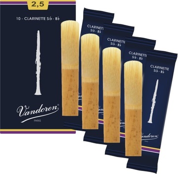 Stroik klarnet Bb 2,5 Vandoren Classic Blue CR1025 4 szt. ZESTAW