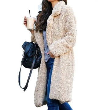 Winter Ladies Casual Long Thicken Plush Warm Cardi