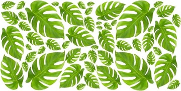 Naklejki na ścianę liście monstera 150cm duzo wz.