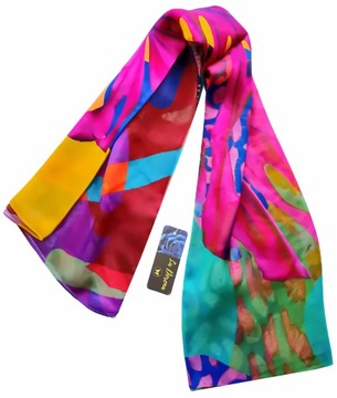 ШЕЛКОВЫЙ ШАРФ ШАРФ 100% НАТУРАЛЬНЫЙ ШЕЛК ШЕЛКОВНИКА HQ КАЧЕСТВО