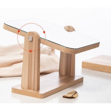 Прямоугольное деревянное косметическое зеркало L7BR