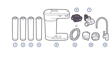 ФИЛЬТР ПИТЬЕВОЙ ВОДЫ ОСМОС АКВАФОР РО-101С МОРИОН