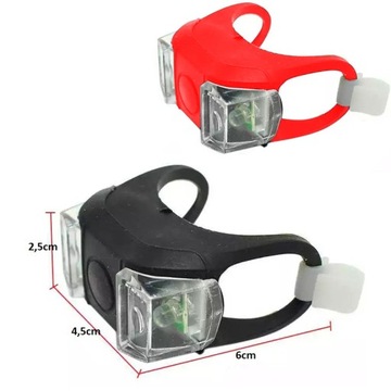 LAMPKI ROWEROWE LAMPKA NA ROWER LED PRZÓD TYŁ 2SZT ZESTAW