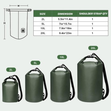 ВОДОНЕПРОНИЦАЕМАЯ СУМКА 5Л ЗЕЛЕНАЯ + ЧЕХОЛ ДЛЯ ТЕЛЕФОНА