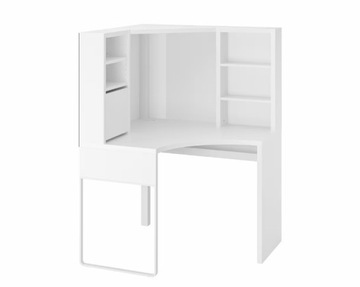 IKEA MICKE Biurko narożne, biały, 100x100x142 cm