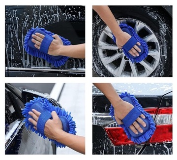 2W1 DUŻA GĄBKA DO MYCIA SAMOCHODU AUTA Z MIKROFIBRY MYJKA Z UCHWYTEM