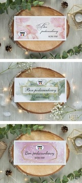 Karty Podarunkowe Ekskluzywne z Logo i Kopertami w zestawie 100 sztuk