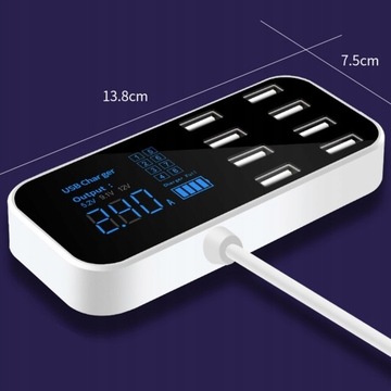 АВТОМОБИЛЬНОЕ ЗАРЯДНОЕ УСТРОЙСТВО A9S 8 портов USB