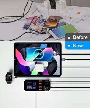 Настольная USB-зарядная станция ASOMETECH с 8 портами и
