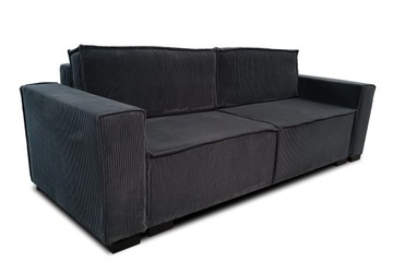 sofa SMART grafit sztruks funkcja spania pojemnik