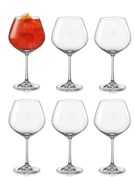 Bohemia Viola Burgunde komplet 6 kieliszków do Aperol Spritz 570ml